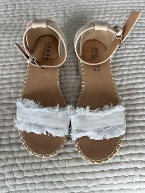 Journee Collection Fringe Ankle Strap Espadrilles Sandals, Size 7